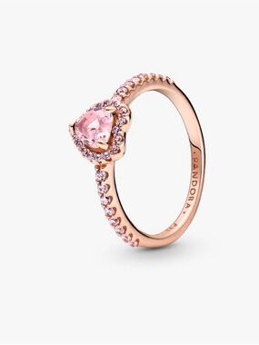 Pandora Rose Gold Pink Heart Halo Ring